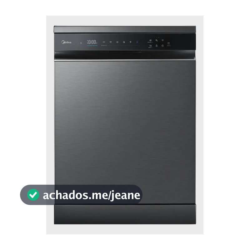 Lava-louças 16 Serviços Black Smart Home Midea Black/inox 127v