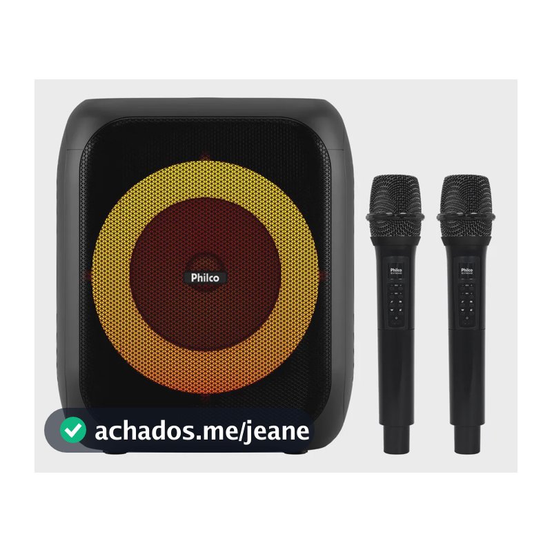 Caixa de Som Amplificada Philco Extreme Bluetooth 5.3 480W 2 Microfones TWS Flash Light Bateria Recarregável PCX4801