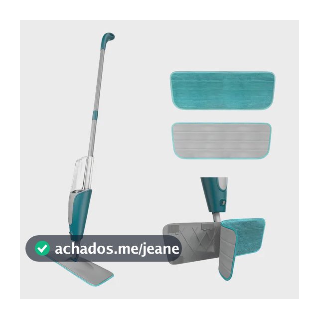 Mop Spray 360° Microfibra Cabo Inox 130 cm Azul 000354