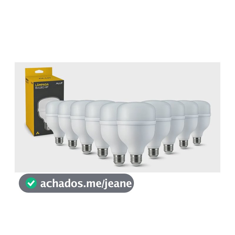 Kit 10 Lâmpadas LED Bulbo 40W Alta Potência Branco Frio 6500K Bivolt E27 - Super Bulbo Econômica 3200 Lúmens Ideal Comércio Garagens Casa