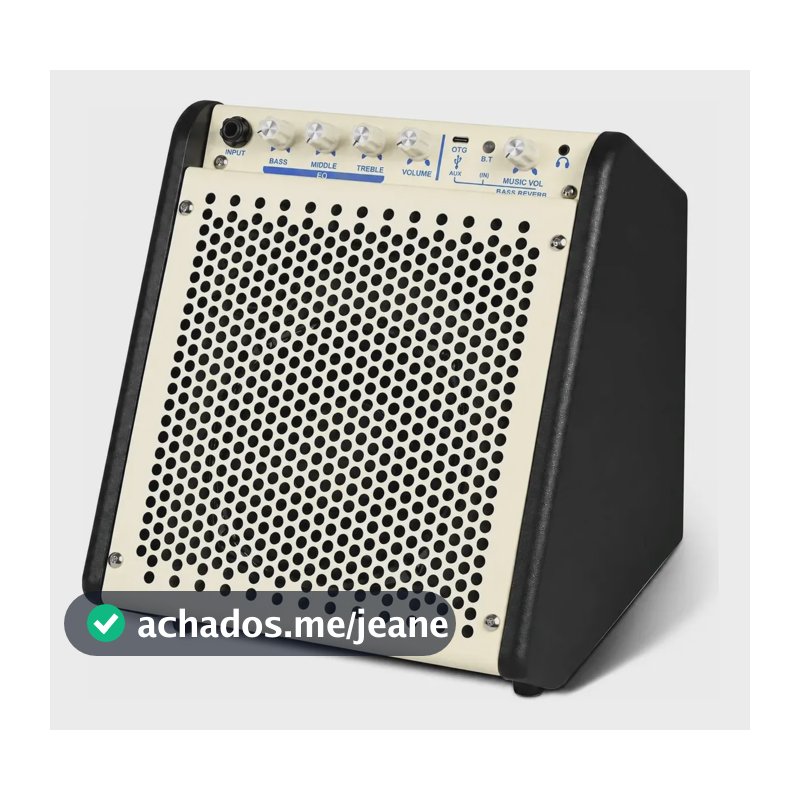 Vedo Amplificador Para Baixo Elétrico 25w Bt Gravação Otg Preto 5v