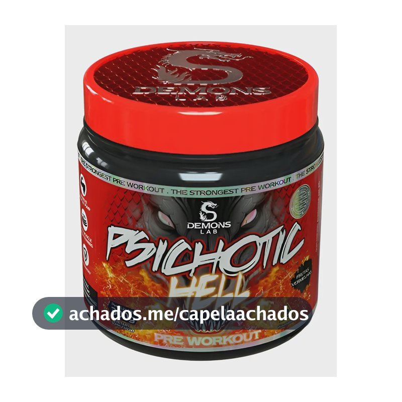Suplemento Pó Pré Treino Psichotic Hell 300g Demons Lab Frutas Vermelhas