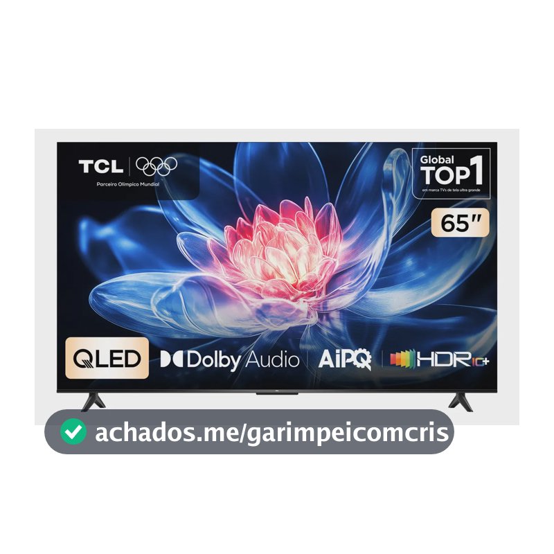 Smart Tv Tcl 65 Polegadas Qled 4k T6c Wifi Bluetooth Google Tv Tela Hva E Hdr10+ 65t6c