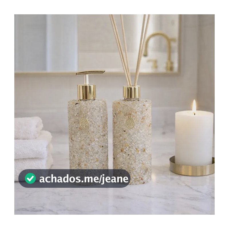 Kit Aromatizador E Saboneteira Quartzo Premium Citrino Citrino