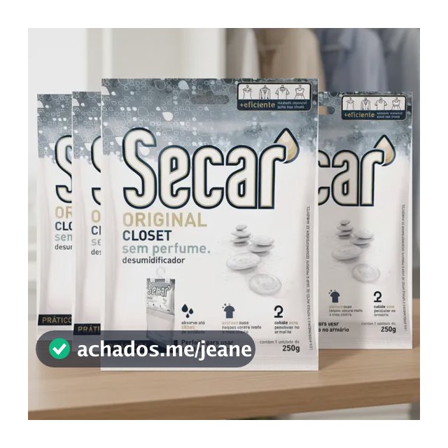 Kit 6 Anti Mofo Secar Orginal Closet 250g Armario Roupa Casa Sem Perfume