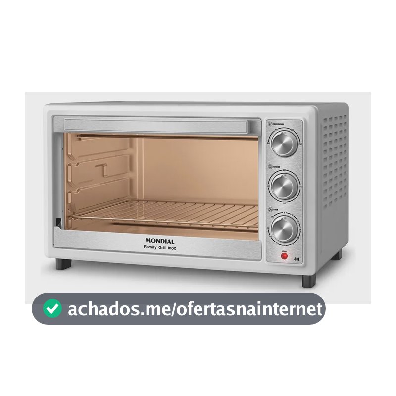Forno Elétrico 48l Family Grill Inox Mondial 1800w Frn-48-wi