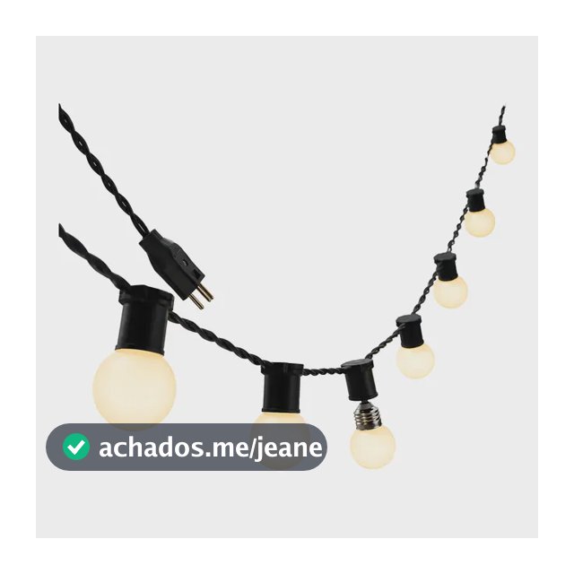 Varal De Luzes Cordao Festao 10 Mts Lampadas Inclusa Promo