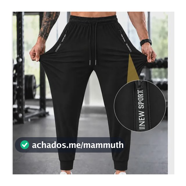 Calça Jogger Tactel Masculina Slim Academia Treino Esporte