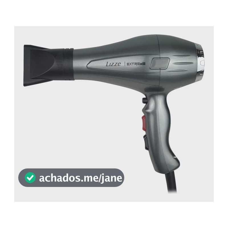 Secador De Cabelo Profissional Lizze Extreme Cinza 220v