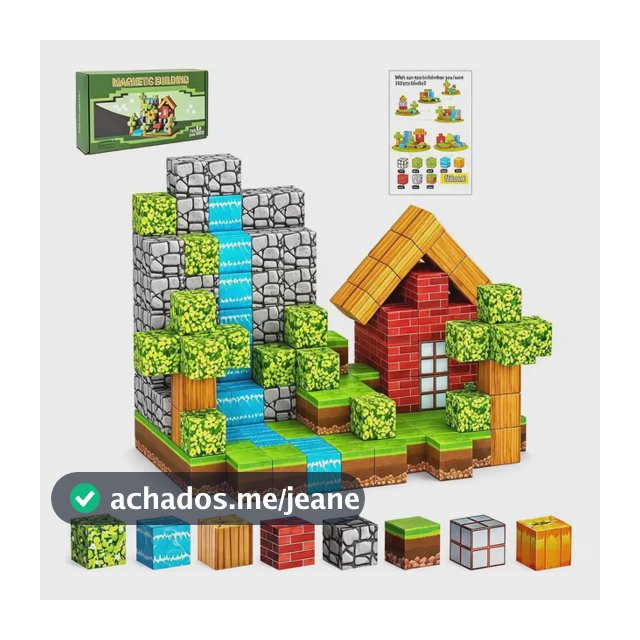Blocos Magnéticos Criativos Montar Brinquedo Infantil 100