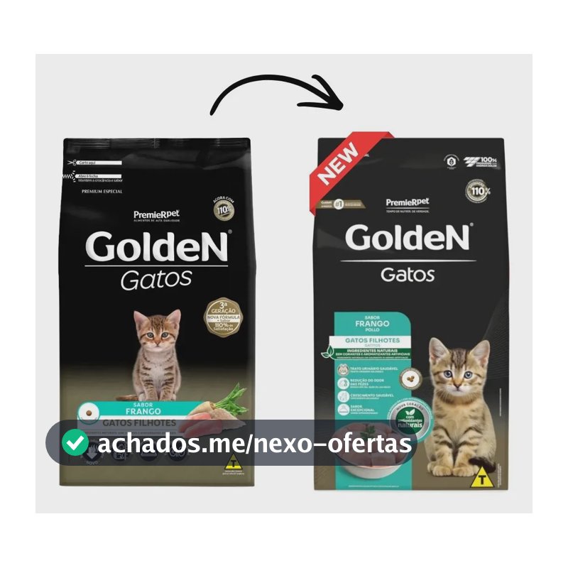 Golden Premium Especial Para Gato Filhote Sabor Frango 3kg