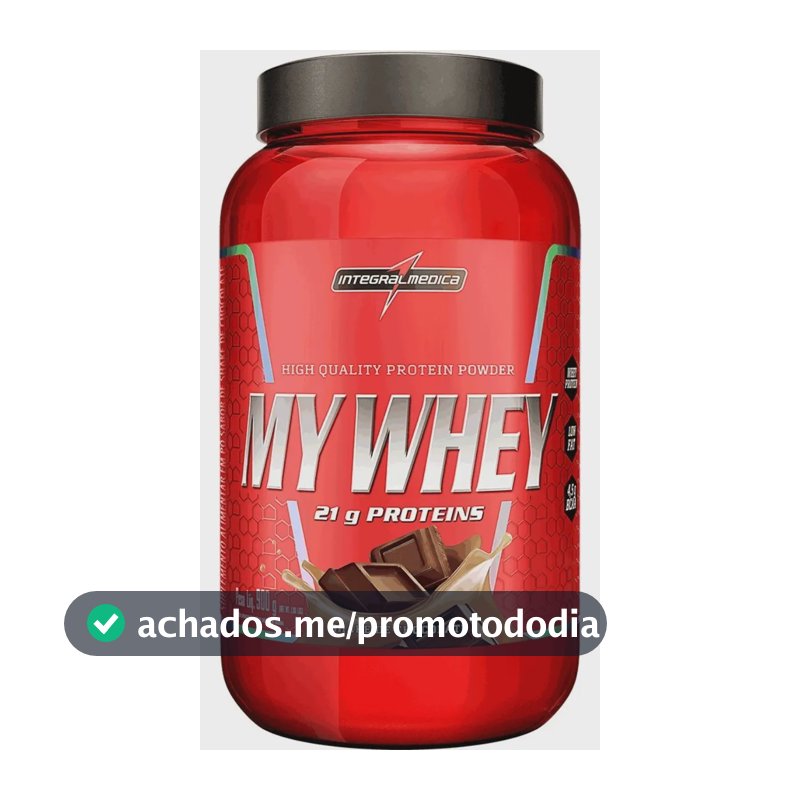 My Whey Shake De Chocolate 900g Integralmédica Whey Protein 21g Proteína BCAA Aminoácidos Suplemento Alimentar Ganho Massa Muscular Hipertrofia Recuperação Pós Treino Low Carb Rápida Absorção