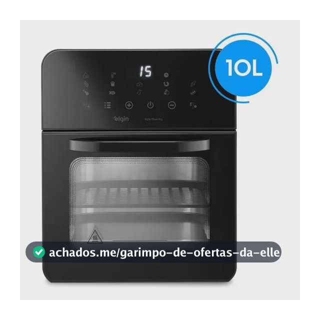 Fritadeira E Forno Elétrico Style Oven Fry Elgin 10l Preto