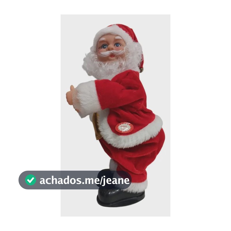 Boneco Papai Noel Dançarino Mexendo Bumbum Musical Vermelho Nao Tem