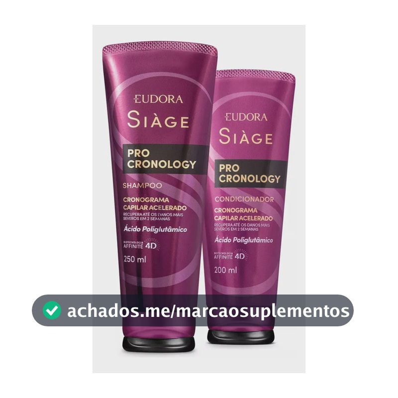 Combo Siàge Pro Cronology: Shampoo 250ml + Condicionador 200