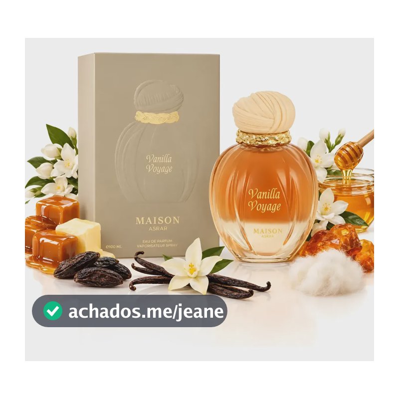 Perfume Árabe Vanilla Voyage Maison Asrar Baunilha Unissex