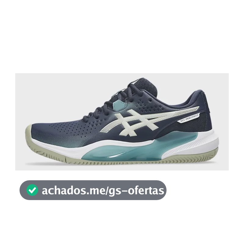Tênis Asics Gel Challenger 15 Masculino Clay - Midnight/oatm Azul-marinho Lisa 41 Br
