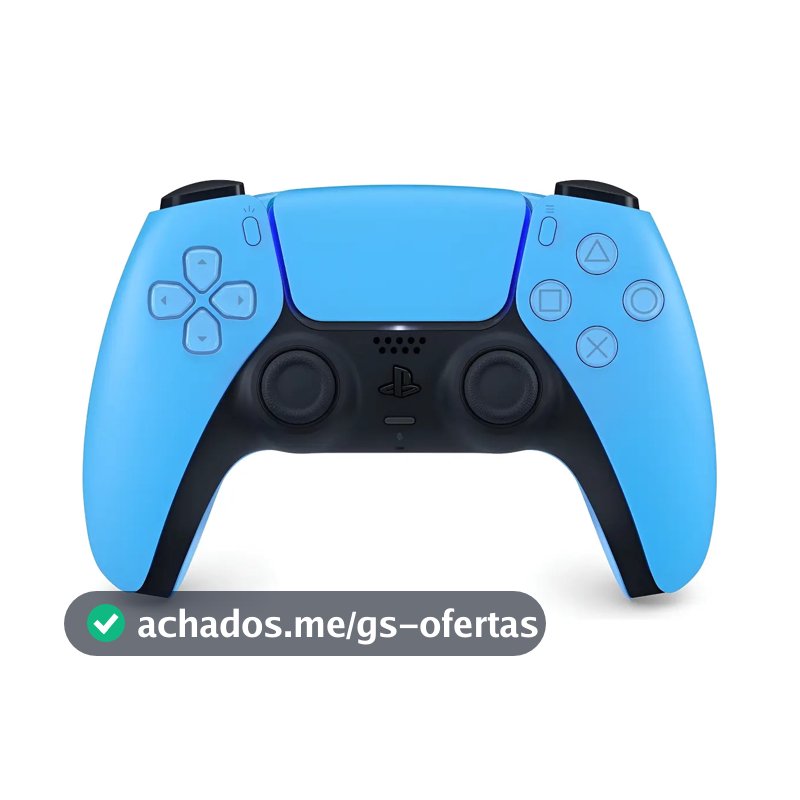 Controle DualSense Sem Fio PlayStation 5 Joystick Starlight Blue Sony CFI-ZCT1W