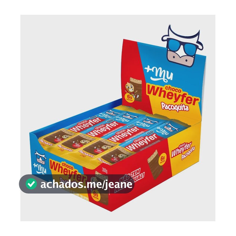 Chocowheyfer Paçoquita 6g Proteína +mu - Display Com 12 Un. Paçoquita
