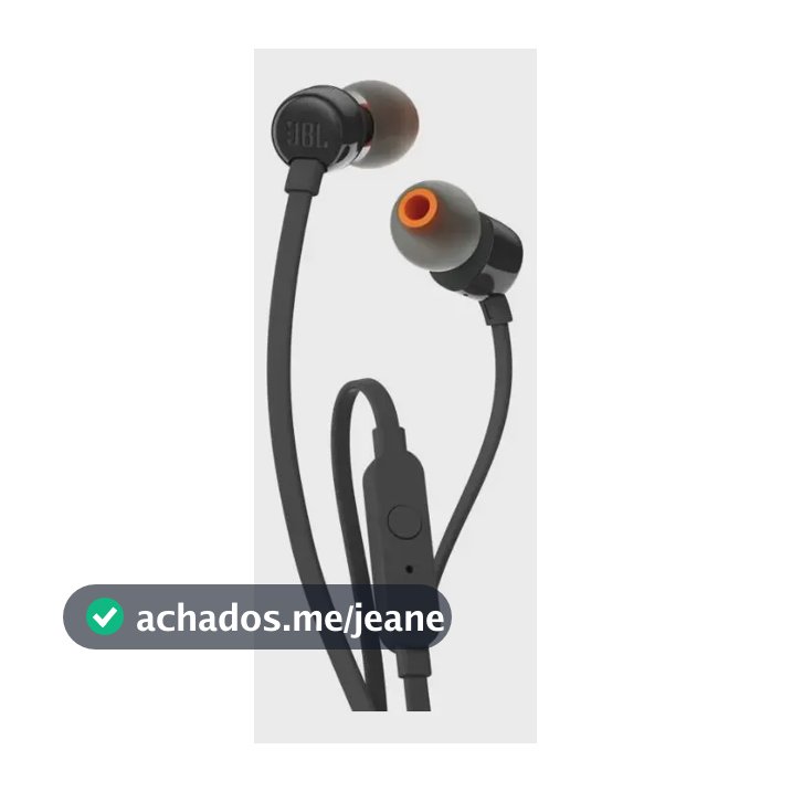 Fone De Ouvido Intra-auricular Com Fio Jbl Tune 110 - Preto
