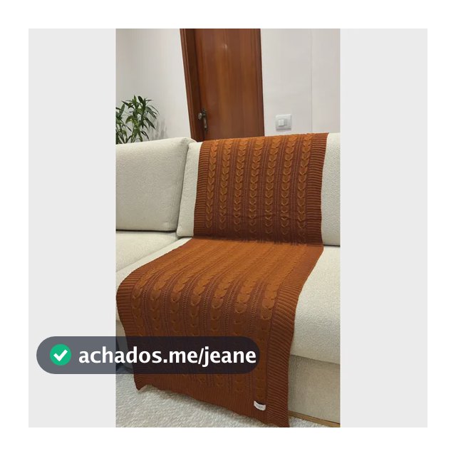Peseira Manta Trança Tricot Cama Solteiro 160x60cm Madrid