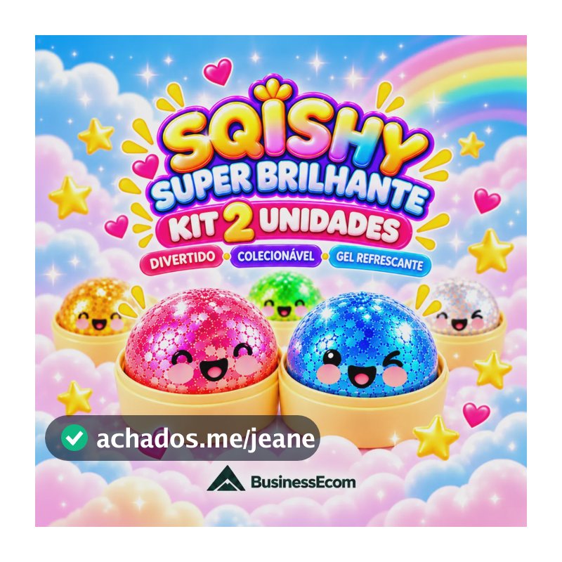 Brinquedo Squishy Aperta Sensorial Brilhante Squish Relaxant Kit-2-sortidas