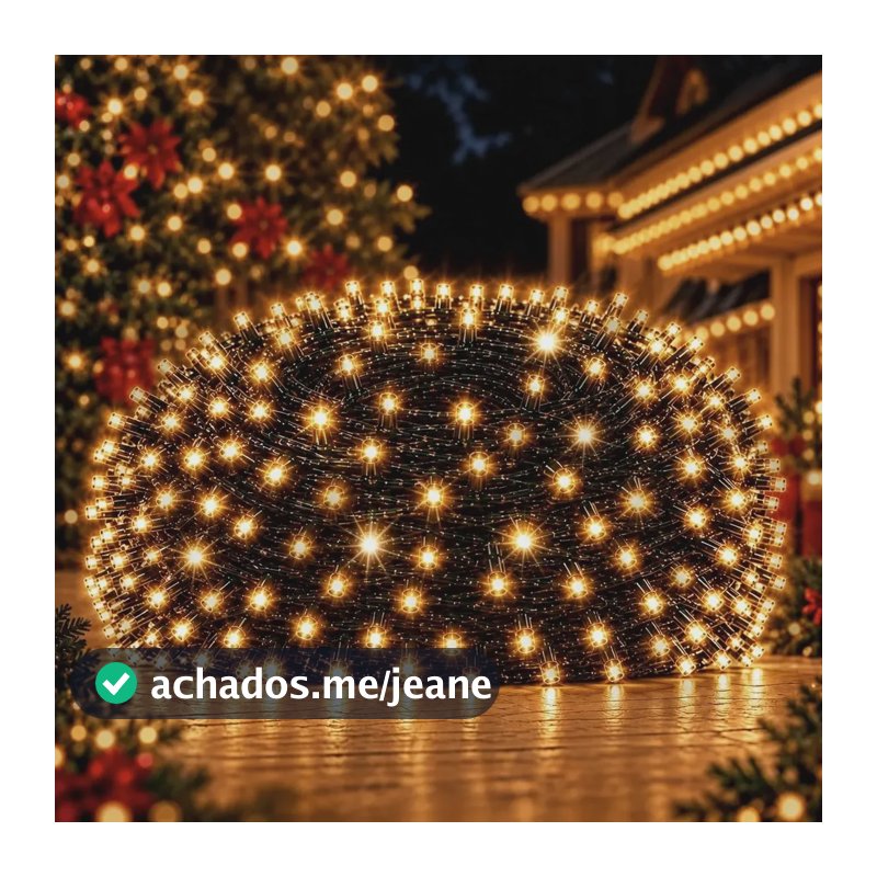 Pisca Natal Led Strobo 40 Metros 1500 Leds Cordão Prova D'ág Braco Quente - Strobo Branco Quente 110v/220v
