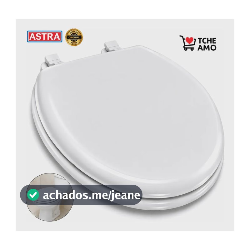 Assento Sanitário Tampa UNIVERSAL para Privada Vaso Patente Sanitária Slim Oval Almofadado Confortável Produto Original Qualidade Astra