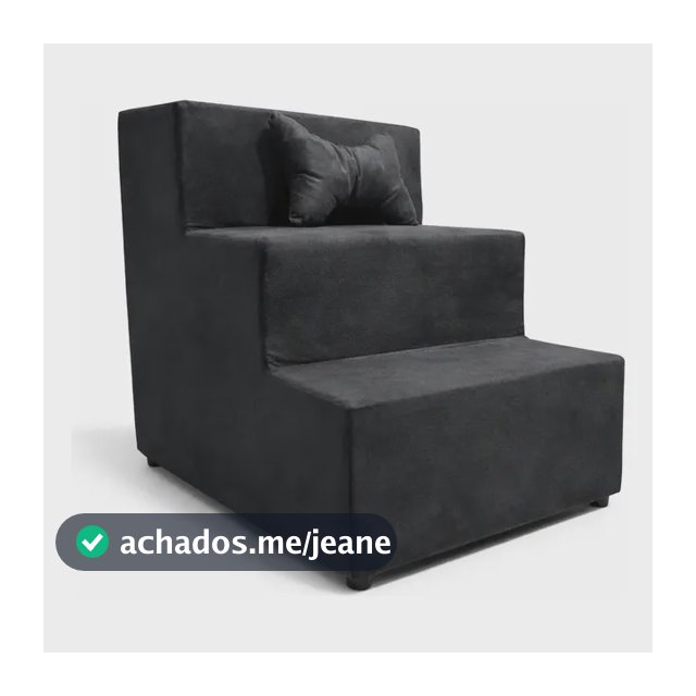 Escada Pet Cachorro Gato Rampa Subir Cama Sofá Com Osso