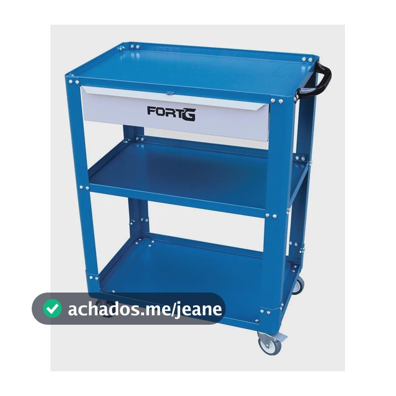 Carrinho Desmontável Azul Com 1 Gaveta Fortg-1446