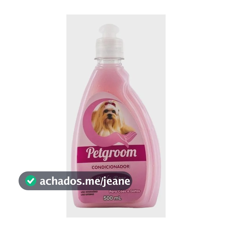 Condicionador Petgroom 500ml Duda Rose Cães Gatos Hipoalergênico