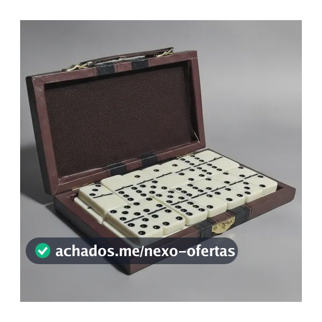 Dominó Profissional Osso Pedra Grossa 28 Peças Maleta Luxo Divertido 10 Milímitros de Couro