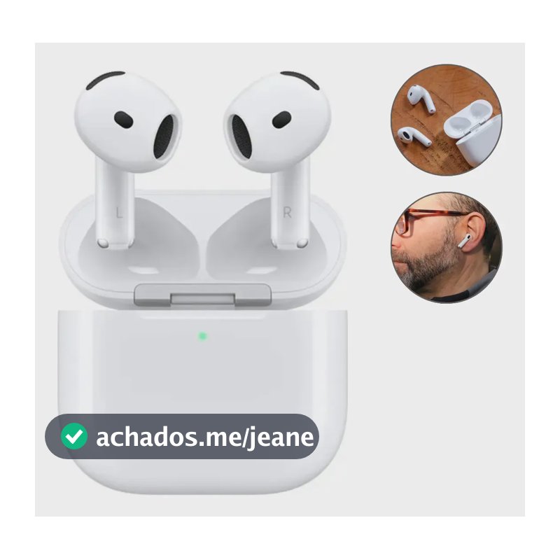 Fone Ouvido Bluetooth Compatível AirPods 4 P/iPhone Ruído Branco