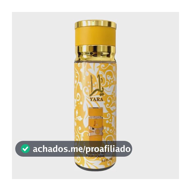 Body Splash Árabe Yellow Perfume Corporal Alta Fixação