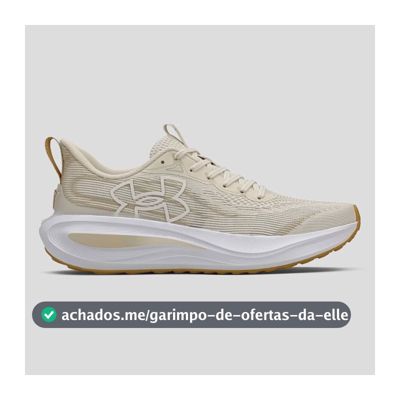 Tênis Masculino Charged Skyline 5 Under Armour Bege Liso 39 Br