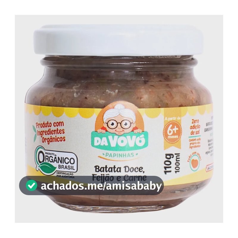 Papinha Bebê Orgânica Moranga, Carne E Legumes Linha 6+ 100ml