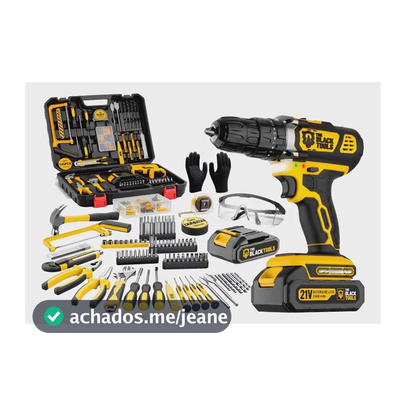 Kit Furadeira Parafusadeira De Impacto 21v 147 Peças