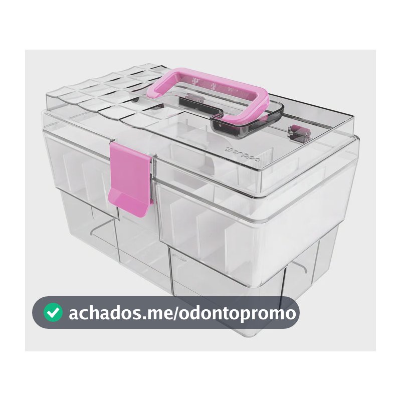 Maleta Organizadora Cristal - Acessórios Rosa