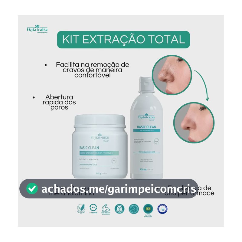 Kit Extração  De Cravos Sem Dor - Phytotratha