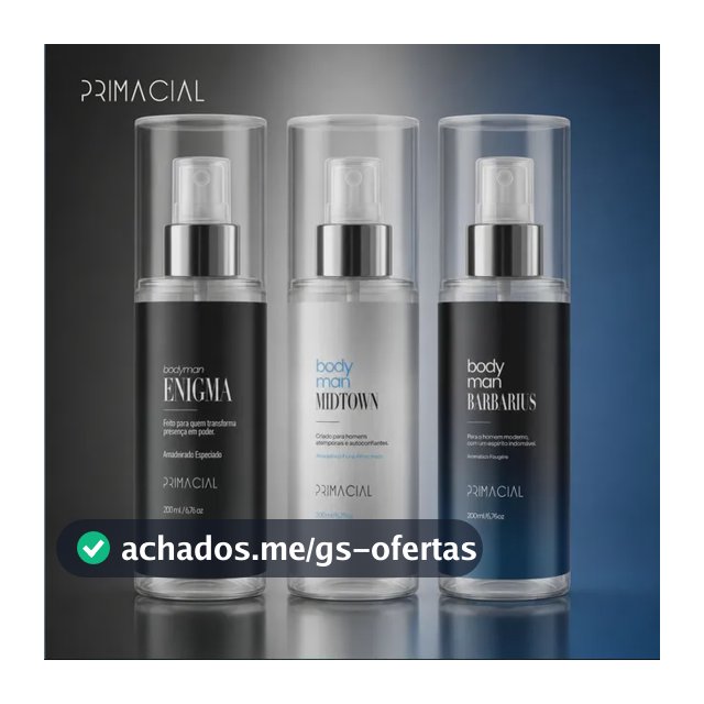 Kit Body Splash Masculino Barbarius + Enigma + Midtown 200ml