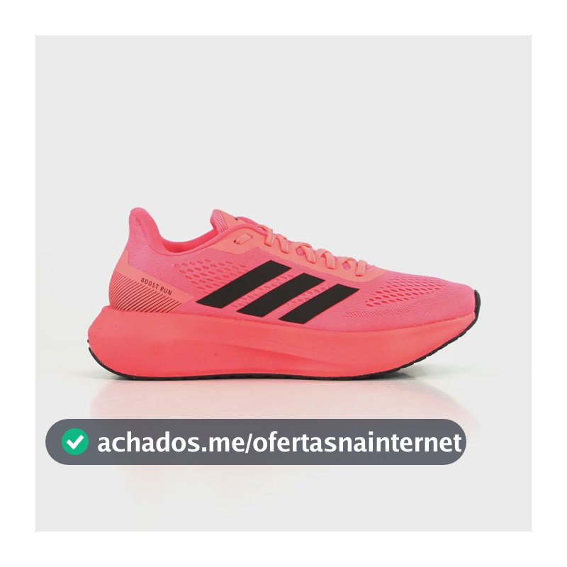 Tênis adidas Boost Run Florescente Performance Corrida Leve Rosa 37 Br
