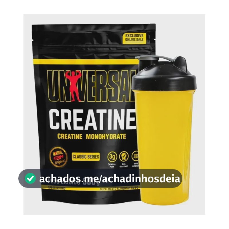 Suplemento Creatina Monohidratada 500g Refil + Coqueteleira - Universal Nutrition