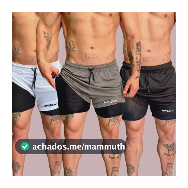 Kit 3 Shorts Masculino 2 Em 1 Dry Fit Academia Anti Odor