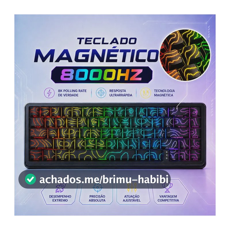 Teclado Magnético Onikuma G67 8000hz 67% Rgb Gamer Switch Magnetico Contorno Inglês Us Rapid Trigger Macro Snap Tap 8Khz