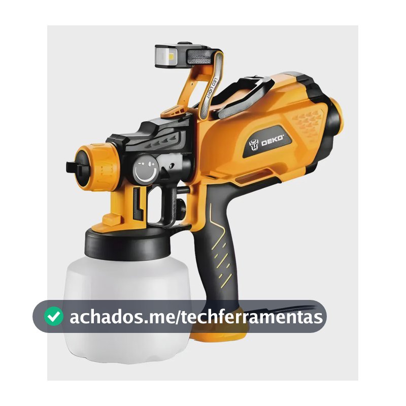Pistola De Pintura Pulverizadora Hvlp 600w 1200ml 110v Deko 600w 127v