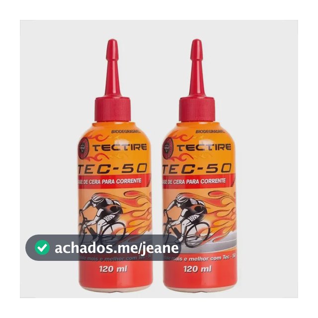 Óleo Corrente Bike Tectire Tec 50 Cera 120ml Kit 2 Unidades