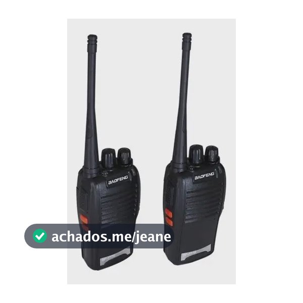 Kit 2 Rádio Comunicador Ht Walk Talk Baofeng 777s Uhf + Fone