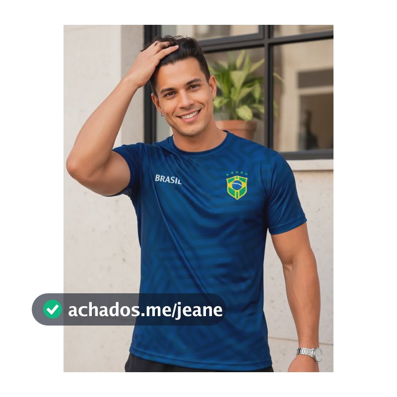 Camisa Dry Esportiva Fit Bolldor Brasil Torcedor Proteção Uv Azul Gg