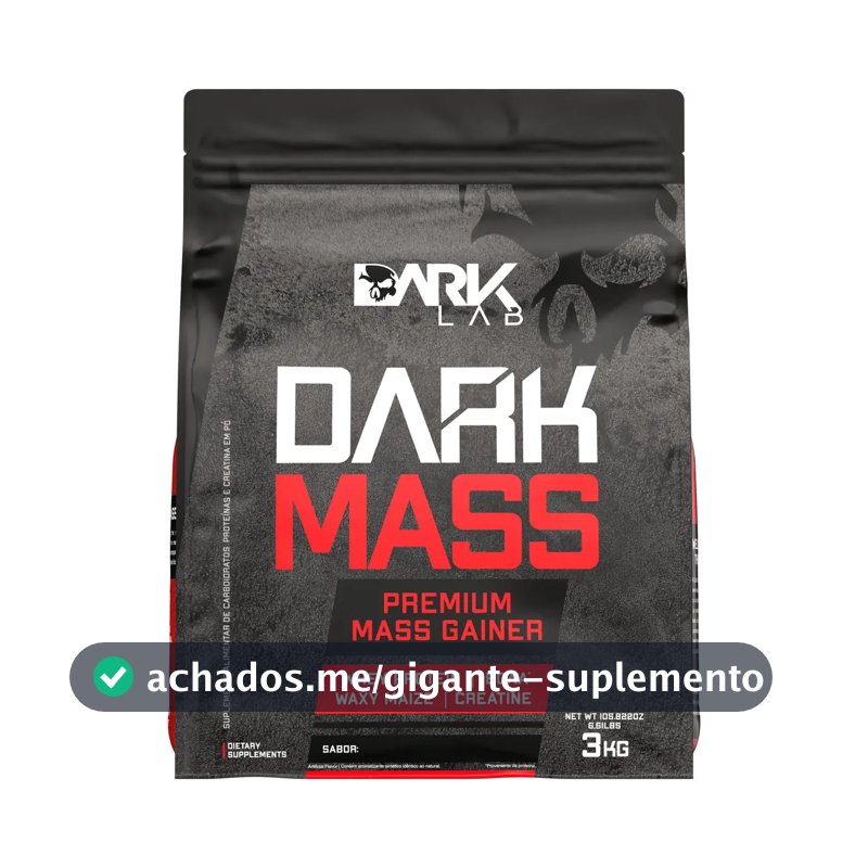 Suplemento em pó Dark Lab Carboidratos Dark Mass 3kg sabor Baunilha x 3kg