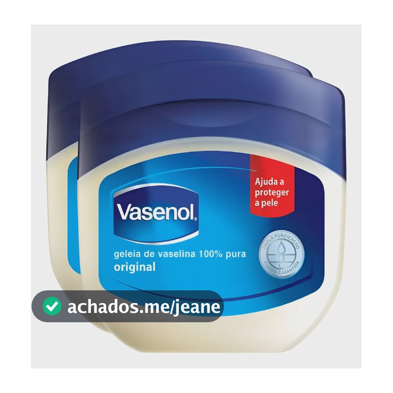 Kit 2 Und Geleia De Vaselina Pura Original Vasenol Pote 100g Suave